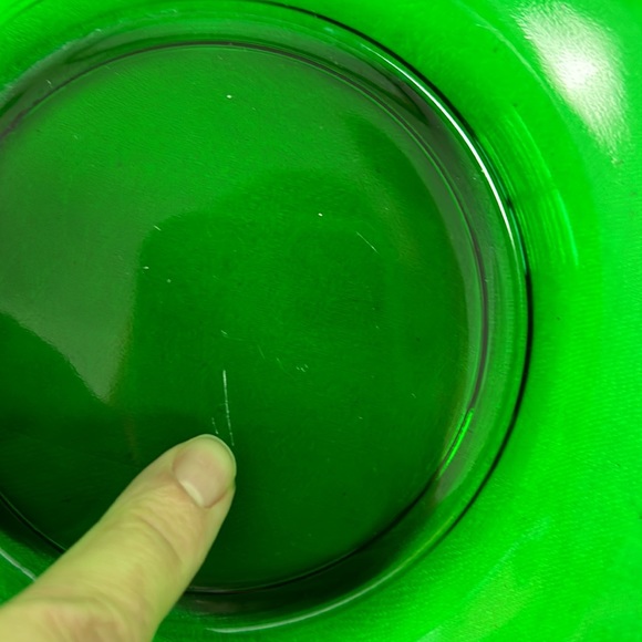 Mid Century Modern Anchor Hocking” Forest Green popcorn/salad bowl - Picture 5 of 5